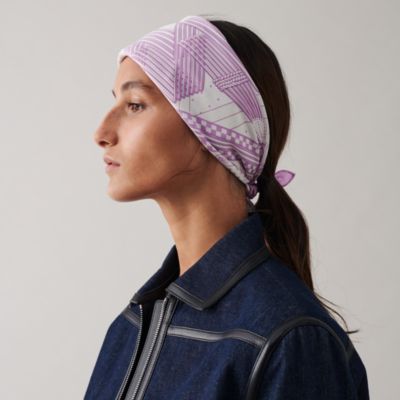 印象的なヘアにHermes Sangles en Zigzag Bandana カチューシャ Sangles en Zigzag Bandana